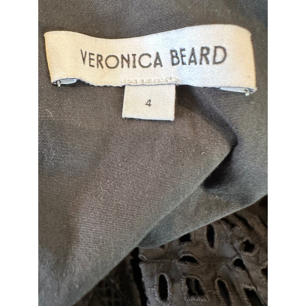 Veronica Beard Black Eyelet Maxi Dress SIZE 4 Cottage Fit n Flare Designer $700 - Picture 12 of 12